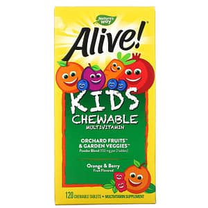 image for Nature's Way Alive! Kid's Chewable Multivitamin Orange & Berry 120 Chewable Tablets