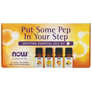 image for Now Foods Essential Oils Kit Put Some Pep in Your Step Uplifting 4 Bottles 1/3 fl oz