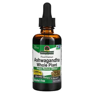 Natures Answer Ashwagandha Whole Plant Fluid Extract Alcohol-Free 2000 mg 2 fl oz