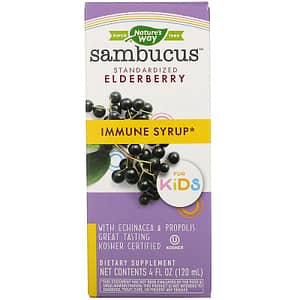image for Natures Way Sambucus for Kids Standardized Elderberry Immune Syrup 4 fl oz (120 ml)