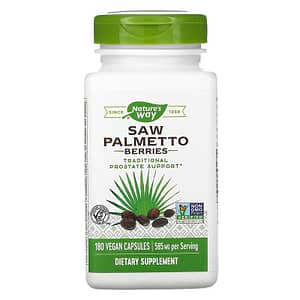 Natures Way Saw Palmetto Berries 585 mg 180 Vegan Capsules