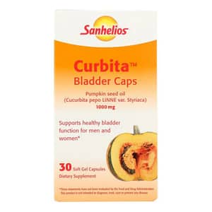Sanhelios Curbita Bladder Caps Pumpkin Seed Oil 1000 mg 30 Softgel Capsules