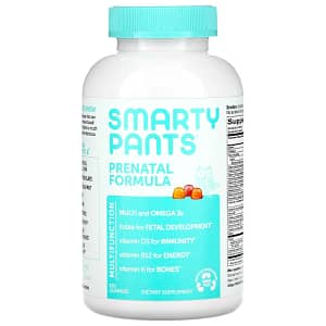 SmartyPants Prenatal Formula Lemon Orange and Strawberry Banana 120 Gummies