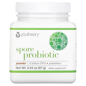 Youtheory Spore Probiotic Powder 6 Billion CFU 3.45 oz