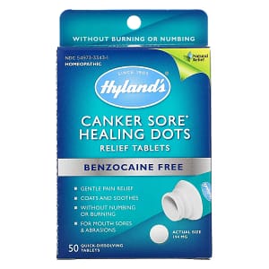 Hylands Canker Sore Healing Dots Relief Tablets 50 Quick-Dissolving Tablets