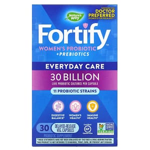 Natures Way Fortify Womens Probiotic + Prebiotics Everyday Care 30 Billion 30 Caps