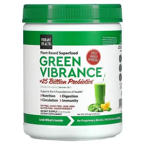 Vibrant Health Green Vibrance +25 Billion Probiotics Version 19.1 23.83 oz