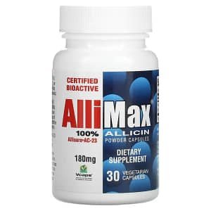 Allimax 100% Allicin Powder Capsules 180 mg 30 Vegetarian Capsules