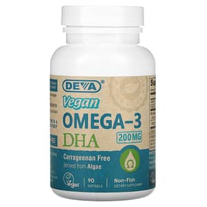 Deva Vegan Omega-3 DHA 200 mg 90 Softgels