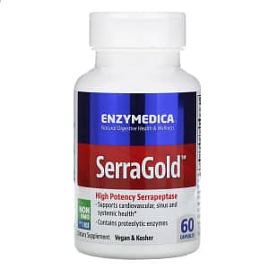 Enzymedica SerraGold High Potency Serrapeptase 60 Capsules