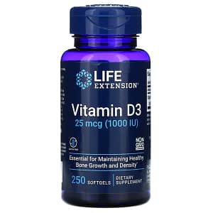 Life Extension Vitamin D3 25 mcg (1000 IU) 250 Softgels
