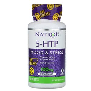 Natrol 5-HTP Time Release Extra Strength 100 mg 45 Tablets