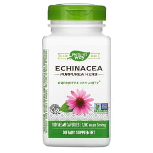Natures Way Echinacea Purpurea Herb 400 mg 180 Vegan Capsules
