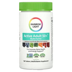 Rainbow Light Active Adult 50+ Multivitamin 180 Tablets back