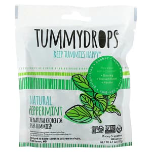 Tummydrops Natural Peppermint 33 Lozenges back