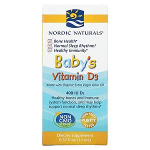 Nordic Naturals Babys Vitamin D3 400 IU 0.37 fl oz back