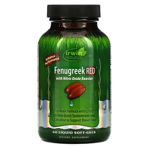 Irwin Naturals Fenugreek RED With Nitric Oxide Booster 60 Liquid Softgels back