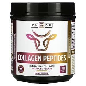 Zhou Nutrition Collagen Peptides Hydrolyzed Collagen No Added Flavor 18 oz