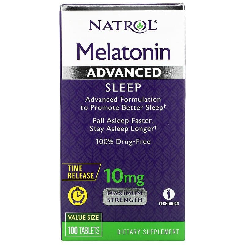 image for Natrol Melatonin Advanced Sleep Time Release 10 mg 100 Tablets