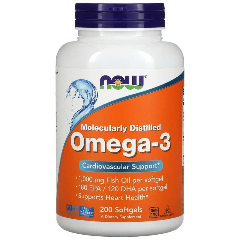 image for Now Foods Omega-3 180 EPA /120 DHA 200 Softgels