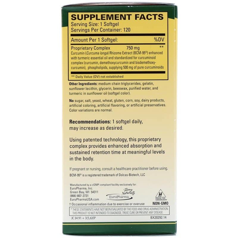 image for Terry Naturally CuraMed 750 mg 120 Softgels