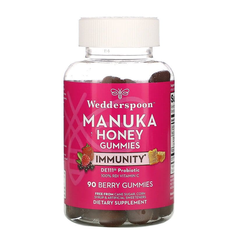 image for Wedderspoon Manuka Honey Immunity Gummies Berry 90 Gummies