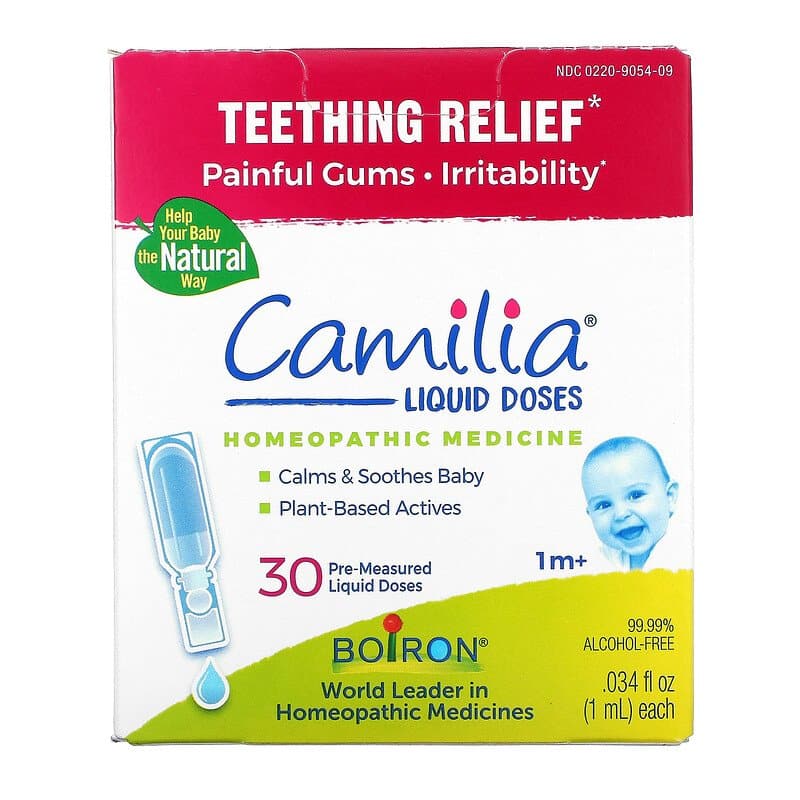 Boiron Camilia Teething Relief 1 Month+ 30 Pre-Measured Liquid Doses 0.034 fl oz
