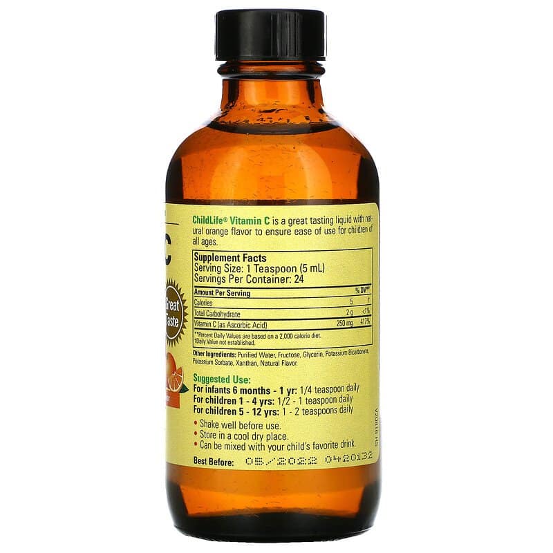 ChildLife Essentials Liquid Vitamin C Natural Orange 4 fl oz