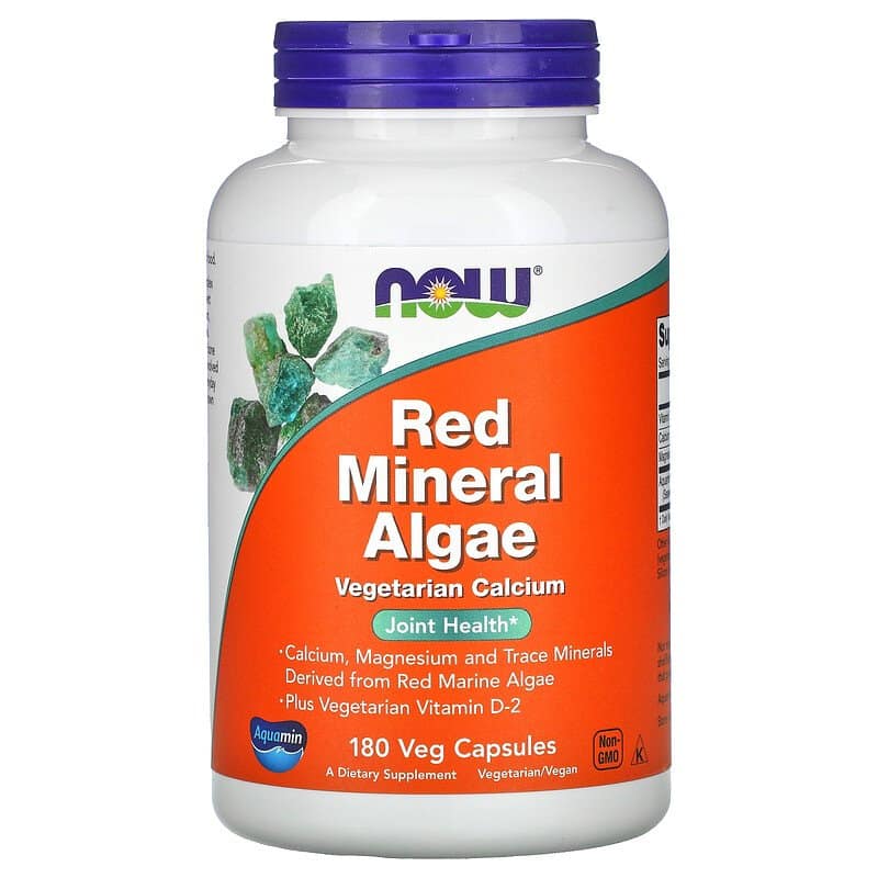 NOW Foods Red Mineral Algae 180 Veg Capsules