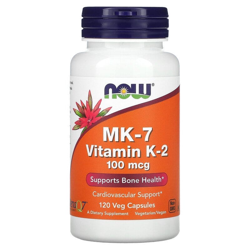 image for Now Foods MK-7 Vitamin K-2 100 mcg 120 Veg Capsules