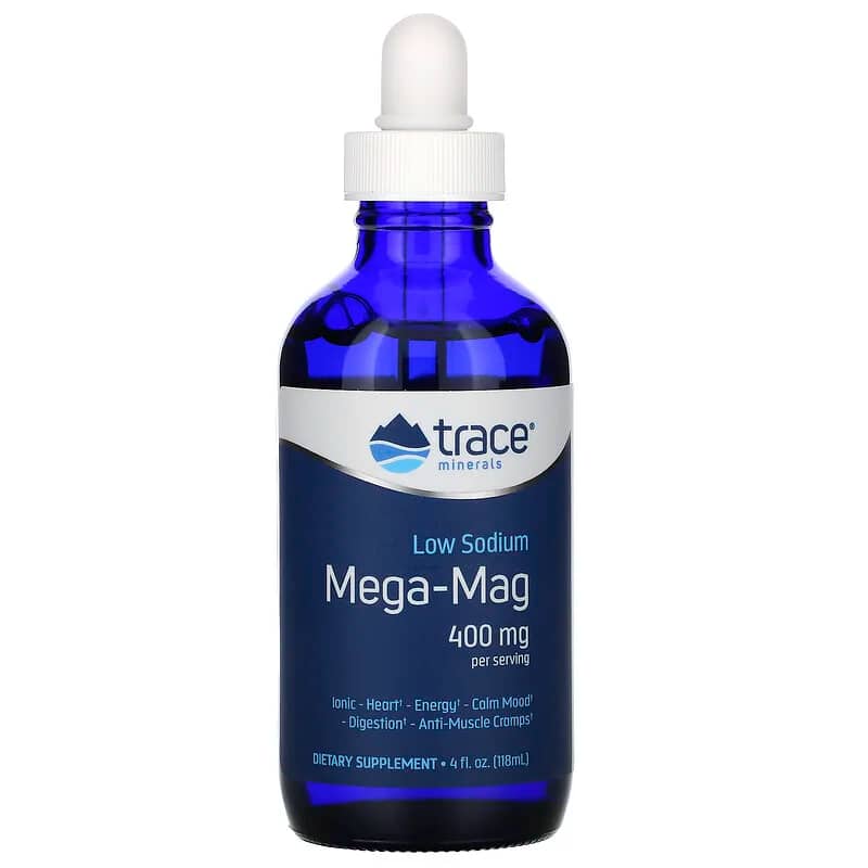 Trace Minerals Low Sodium Mega-Mag 400 mg 4 fl oz