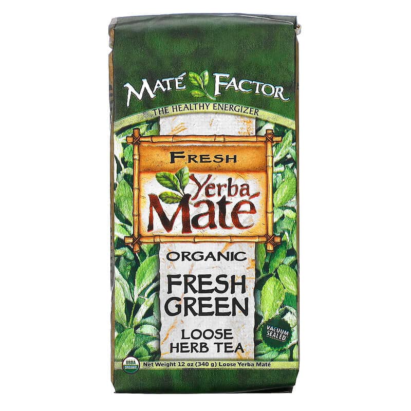 Mate Factor Organic Yerba Mate Fresh Green Loose Herb Tea 12 oz