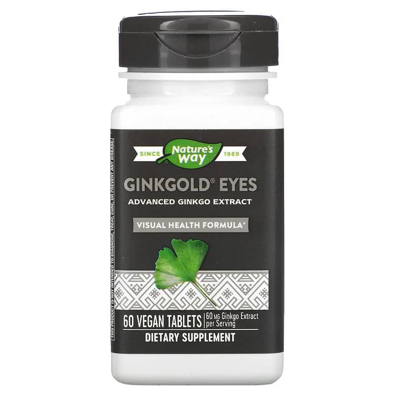 Natures Way Ginkgold Eyes 60 Vegan Tablets