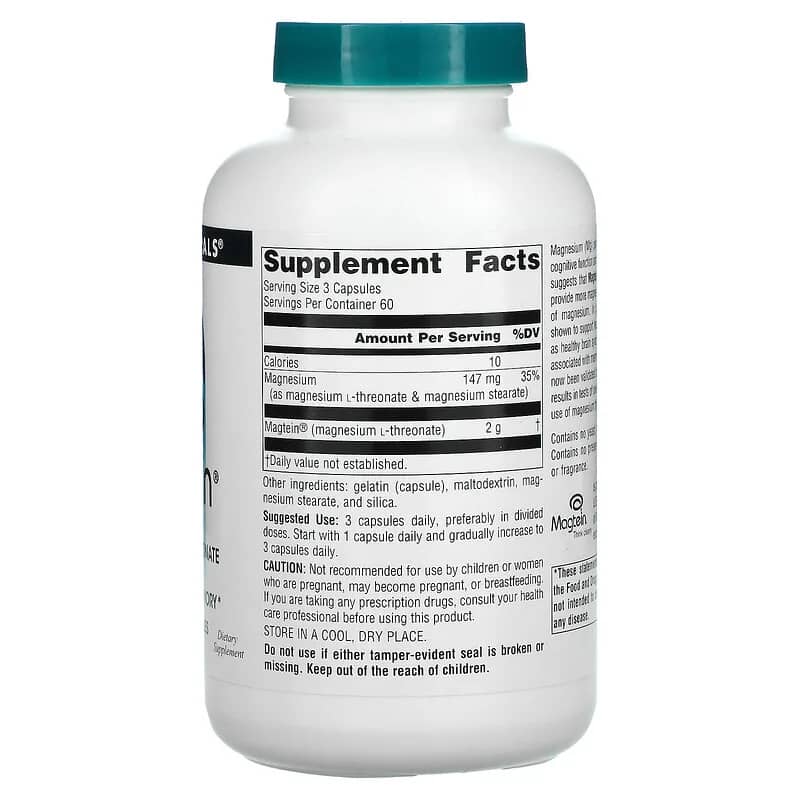 Source Naturals Magtein Magnesium L-Threonate 667 mg 180 Capsules