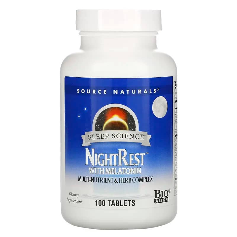 Source Naturals Sleep Science NightRest with Melatonin 100 Tablets