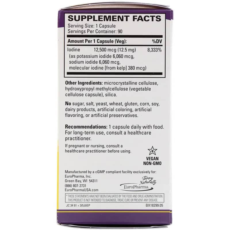 Terry Naturally Tri-Iodine 12.5 mg 90 Capsules