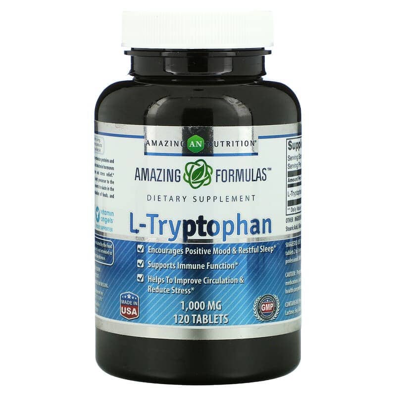 Amazing Nutrition L-Tryptophan 1000 mg 120 Tablets