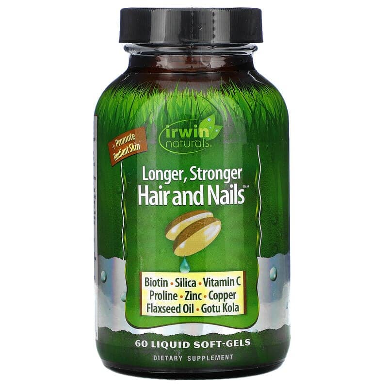 Irwin Naturals Longer Stronger Hair and Nails 60 Liquid Soft-Gels