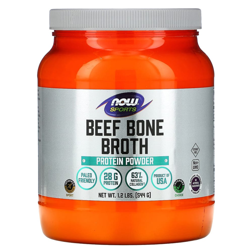 NOW Foods Sports Beef Bone Broth Protein Powder 1.2 lbs