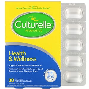 Culturelle Probiotics Health & Welness 15 Billion CFUs 30 Once Daily Vegetarian Capsules