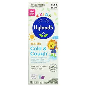 Hylands 4 Kids Cold and Cough Daytime Ages 2-12 Natural Grape 4 fl oz