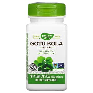 Natures Way Gotu Kola Herb 475 mg 100 Vegan Capsules