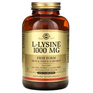 Solgar L-Lysine Free Form 1,000 mg 250 Tablets