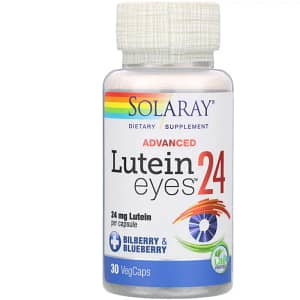 Solaray Advanced Lutein Eyes 24 24 mg 30 VegCaps back