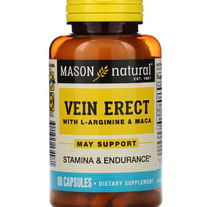 Mason Natural Vein Erect with L-Arginine and Maca 80 Capsules