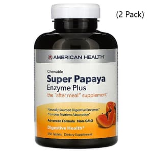American Health Super Papaya Enzyme's 360 Chewable Tabs (2 Pack)