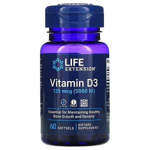 Life Extension Vitamin D3 125 mcg (5000 IU) 60 Softgels
