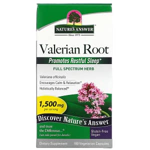 Natures Answer Valerian Root 500 mg 180 Vegetarian Capsules