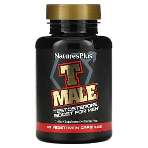 NaturesPlus T Male Testosterone Boost For Men 60 Vegetarian Capsules