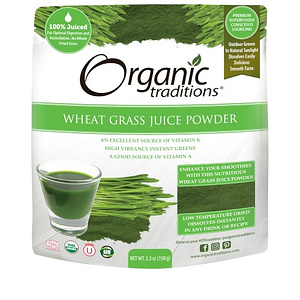 image for Organic Traditions Wheat Grass Juice Powder 5.3oz